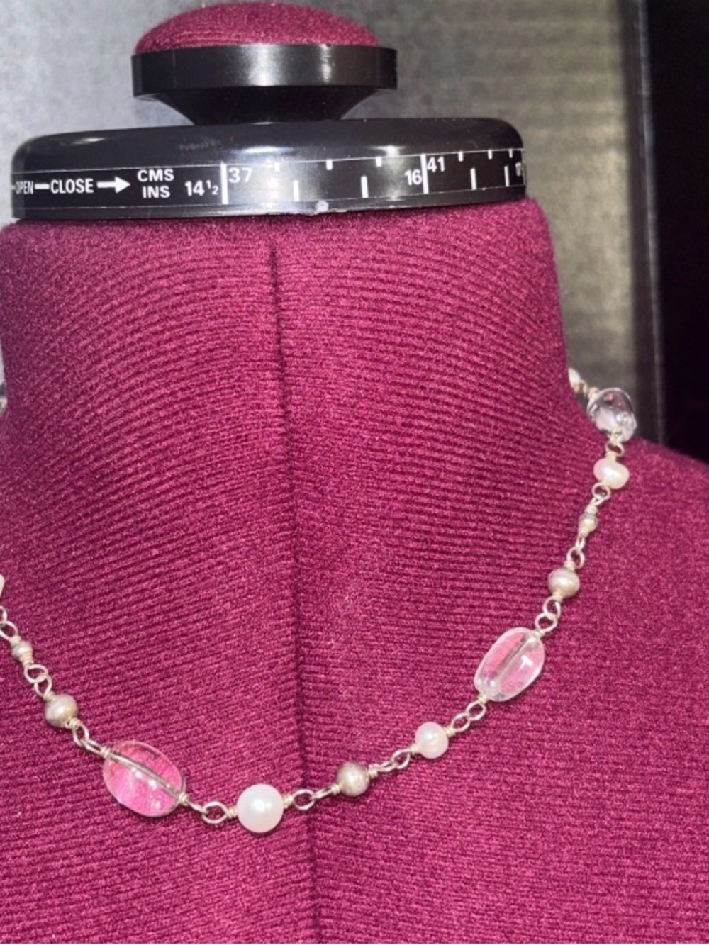 Retired Silpada 925 Sterling Silver Freshwater Pearl Crystal Necklace N1602